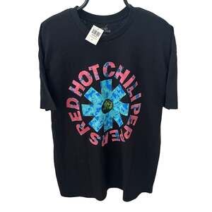 Red Hot Chili Peppers RHCP Starburst Cities T-Shirt Sz XL Black Graphic Tee NWT